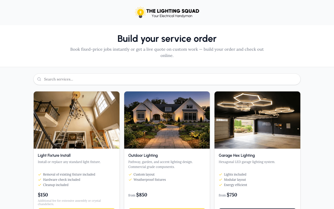 Lighting Squad storefront